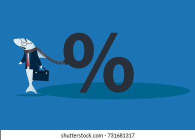 The shark of business copes with difficult situations.