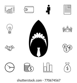 shark business icon. Set of business element. Premium quality graphic design. Signs, outline symbols collection, simple thin line icon for websites, web design, mobile app on white background