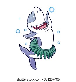 Shark cartoon dancing