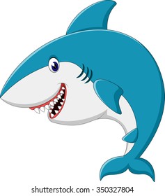 Shark cartoon illustration 