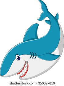 Shark cartoon illustration 