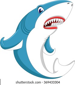 Shark cartoon illustration 