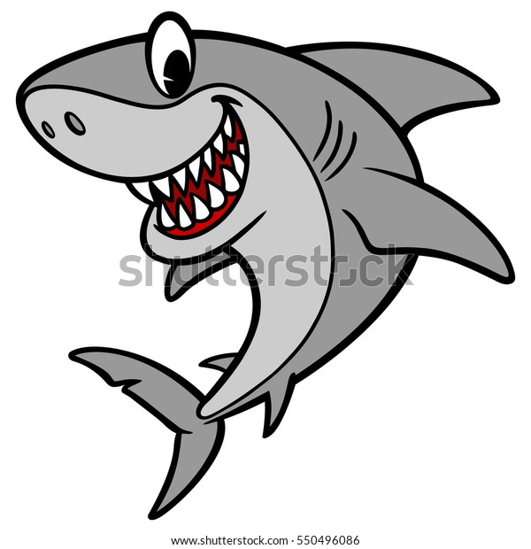 サメの漫画のイラスト のベクター画像素材 ロイヤリティフリー