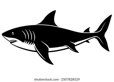 shark cartoon isolated on white