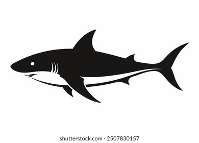 shark cartoon isolated on white