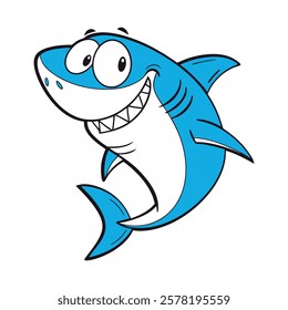 Shark cartoon vector design illustration 