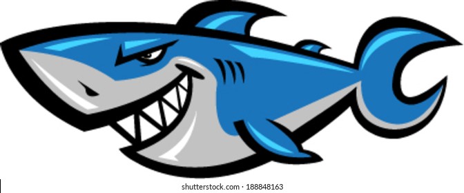 Shark cartoon vector illustration