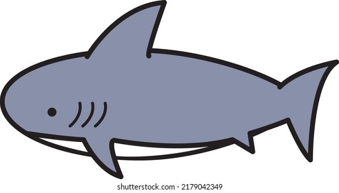 Shark cartoon vector.cartoon vector illustration fish of sea.