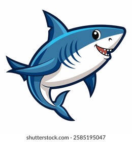 shark clipart vector icon illustration on white background