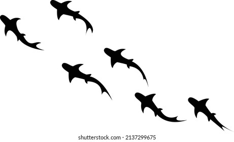 shark clipart vector silhouette decal