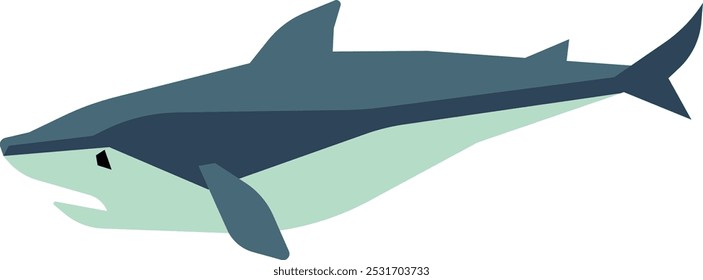 Ícone de cor do Shark. Predador natural da vida selvagem aquática