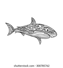 Shark coloring page
