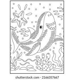 Shark Coloring Pages For Kids