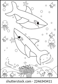 Shark Coloring Pages for Kids