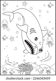 Shark Coloring Pages for Kids