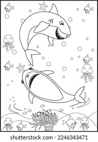 Shark Coloring Pages for Kids