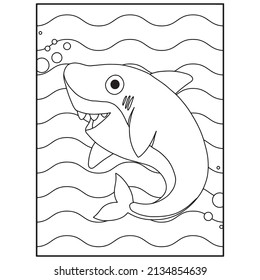 Shark Coloring Pages For Kids Printable