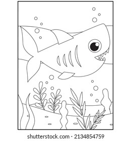 Shark Coloring Pages For Kids Printable