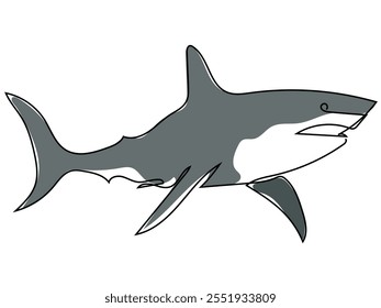 O Shark está em um padrão contínuo e o padrão pode ser editado posteriormente.