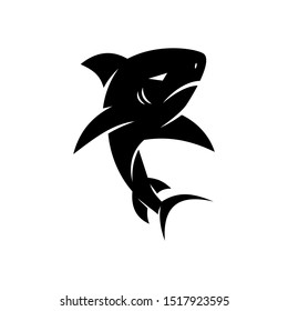 Shark Danger logo design vector isolated  illustration template