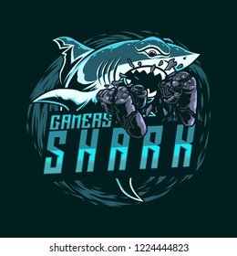 Shark Design Mascot Logo Sport Team

