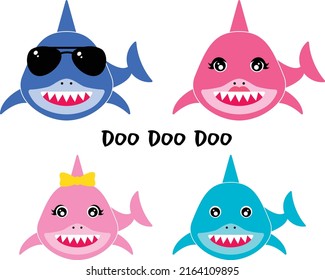 Shark Doo Doo Doo Baby Shark Stock Vector (Royalty Free) 2164109895 ...