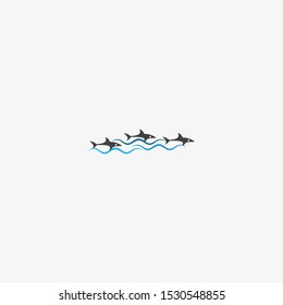 shark electronic sport game vector logo design template