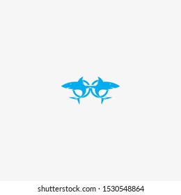 shark electronic sport game vector logo design template
