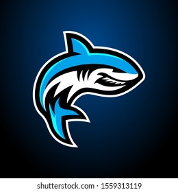 Shark Esport Badge Logo Emblem Team Stock Vector (Royalty Free ...