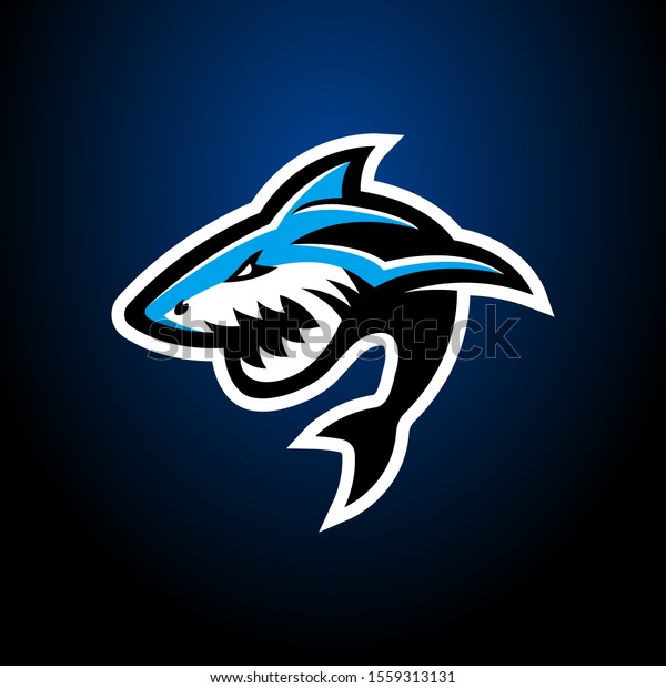 Shark Esport Badge Logo Emblem Team Stock Vector (Royalty Free ...