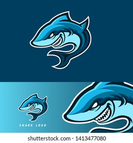 Shark esport gaming mascot logo template, suitable for your team, business, and personal branding