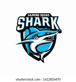 Shark esport gaming mascot logo template Vector