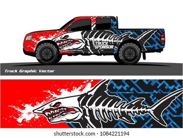 shark face decal design for truck and vehicle wrapping