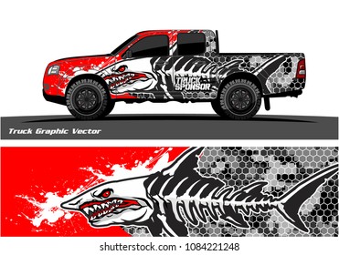 shark face decal design for truck and vehicle wrapping