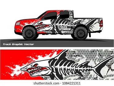shark face decal design for truck and vehicle wrapping