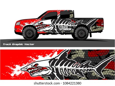 shark face decal design for truck and vehicle wrapping