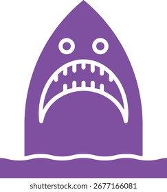 Shark Face single vector icon illustration
