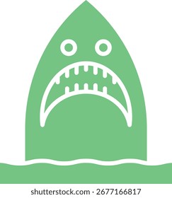 ilustração de ícone de vetor único do Shark Face