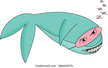 
shark is fast asleep in asuka for sleep