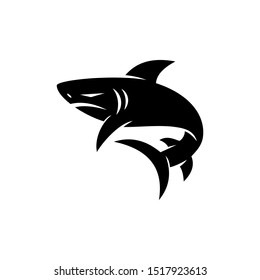 Shark Fauna logo design vector isolated  illustration concept