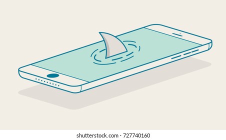 Shark Fin Above Smart Phone