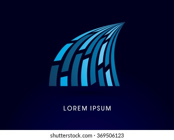 Shark Fin abstract construction, design graphic vector.