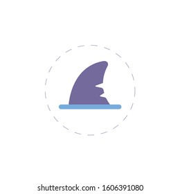 shark fin clipart flat icon on white background. shark fin clipart flat icon on white background. shark fin clipart flat icon on white background. 