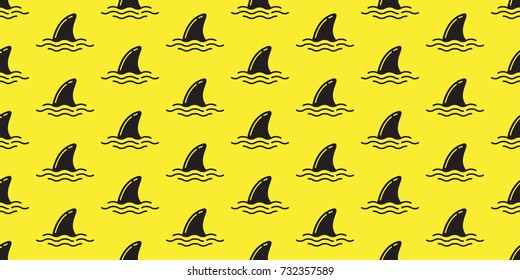 Shark fin dolphin fin ocean vector seamless pattern background wallpaper