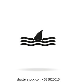 Shark fin icon.