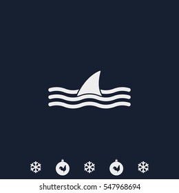 Shark fin icon.
