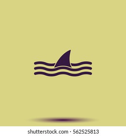 Shark fin icon.