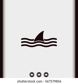 Shark fin icon.