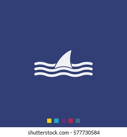 Shark fin icon.