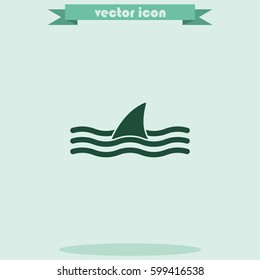 Shark fin icon.